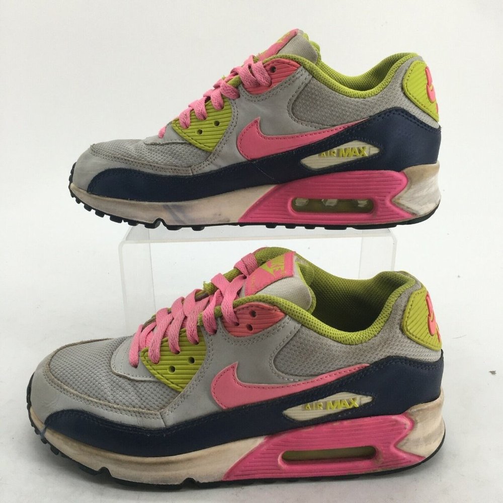 Nike Youth 6.5 Women 8 Air Max 90 Casual Sneakers Multicolor Low Top 345017-019